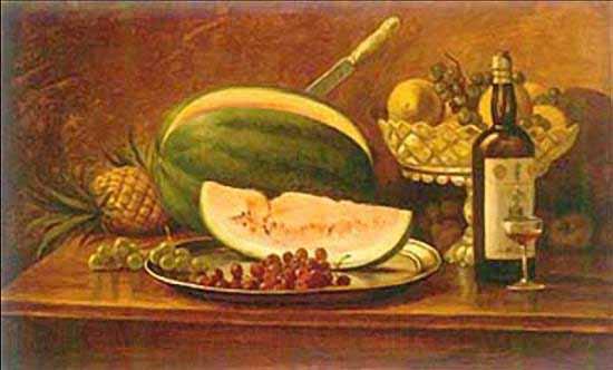 Benedito Calixto Fruit and wine on a table Norge oil painting art